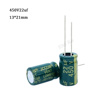10 бр./лот Алуминиеви електролитни кондензатори 22 icf 450 В 13*21 мм frekuensi tinggi Бразда електролитни кондензатори
