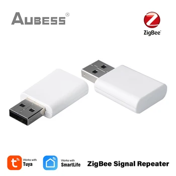 Sasha zigbee повторител на сигнала умен дом Датчици за сигнал Zigbee USB усилвател на сигнала удължител чрез приложение Smart Life Изисква портал