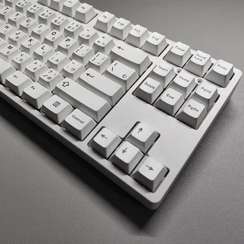 125 от английски на японски клавиатури кепета минималистичен профил бели череши за поръчка на Механична клавиатура Keycap Офис стил направи си САМ PBT Keycaps