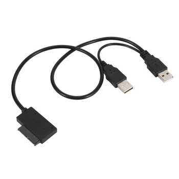 Тънък кабел SATA от USB 2.0 до 7 + 6 Външен източник на захранване за лаптоп SATA Адаптор Конвертор Подкрепа Window Xp/7/8/10 Mac OS EM88