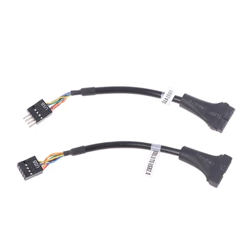 Вътрешен кабел-адаптер на дънната платка USB 2.0 9pin КЪМ USB 3.0 20pin, 20-Пинов Конектор дънната платка USB 3.0 ДО 9-номера за контакт мостовому кабел USB 2.0