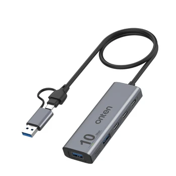 USB C хъб за лаптоп 5 в 1 USB адаптер Type C 10 Gbit/с високоскоростен пренос на данни