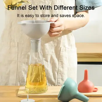 1 Комплект кухненски воронек 3 в 1, Многофункционални Компактен дизайн на Фунията за лесно съхранение, Красиви декорации