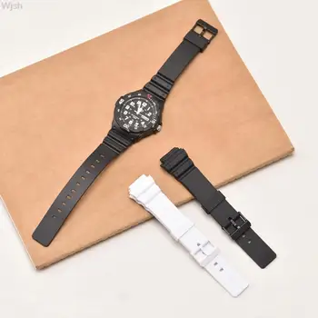Resin Каишка for Casio G-Shock MRW-200H Series 18 mm Watch Band Transparent Silicone Wrist Bracelet гривни за часовници мъж Black