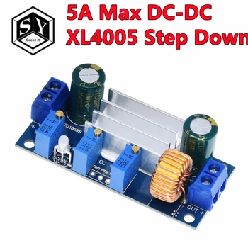 Автоматична защита! 5A Max DC-DC XL4005 стъпка надолу модул за хранене Buck Регулируема CC/CV литиево-йонна зарядно устройство ще захранване на такса за Arduino