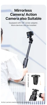 Фран-H23A 1,5 м Bluetooth Безжична Селфи Нож Статив, Монопод за смартфон GoPro Hero 11 10 9 8 7 Рефлексен Фотоапарат insta360 X3