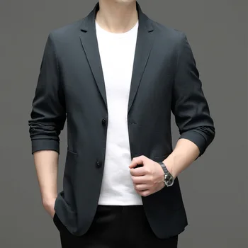 Lin2551-Яке с ръкав седем четвърти, корейската версия на тенденцията костюм с къс ръкав