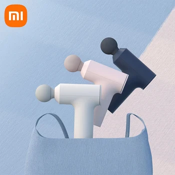 Xiaomi Мини-Пистолет за масаж Престилка, Пистолет за Масаж на Мускулите, Електрически Масажор, 3 Масажни Глави, Безшумен Стимулатор на мускулите Type-C За зареждане