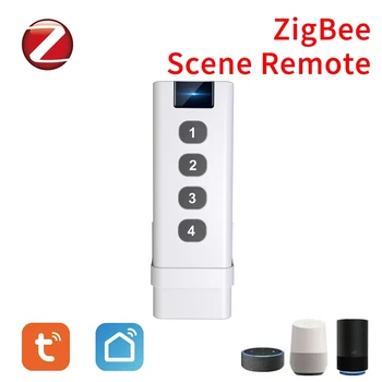 Умно дистанционно управление ZigBee Smart Scene Switch Дистанционно управление преносим hub на Hristo Zigbee се Изисква за скрипт за автоматизация на умен дом