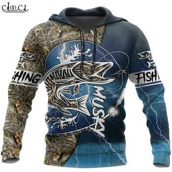 HX най-Новият популярен животински мускус рибарско 3D принт, мъжки женски спортен костюм, есенен пуловер с дълги ръкави, модни hoody с качулка, директна доставка