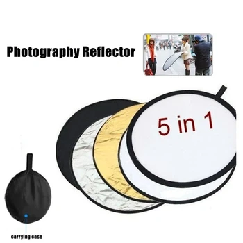 Рефлектор за снимане 5 в 1, лещи заполняющего светлина за снимки, сгъваем отражател