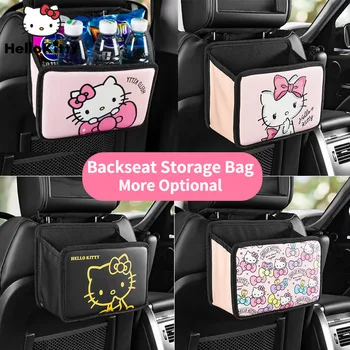 Sanrio Аниме Hello Kitty Органайзер за багажник на кола Чанта за съхранение на задната седалка Мультяшные организаторите за автомобилни седалки от Kawaii Автомобилни аксесоари