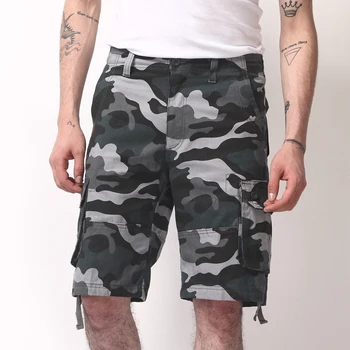 Мъжки къси панталони големи размери камуфляжные гащички Карго от памук за летните тренировки за момчета Y2K Модерни спортни военни панталони до коляното