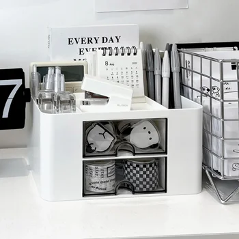 Нов Ins Чекмеджето на бюрото, държач за химикалки, кутия за съхранение, Органайзер, козметичен пластмасов тенис на канцелярский молив, органайзер за офис рафтове