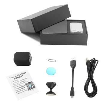 Малка камера, Microusb Прозрачна инфрачервена лампа за нощно виждане Wifi непрекъснат запис за Android и Ios Мини-камера сензор черен