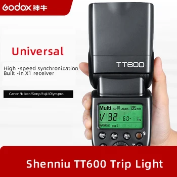GODOX TT600 Светкавица GN60 Master Slave Speedlite 2,4 G Безжична Система за Огледално-рефлексен Фотоапарат, Canon, Nikon, Pentax Olympus, Fuji Sony