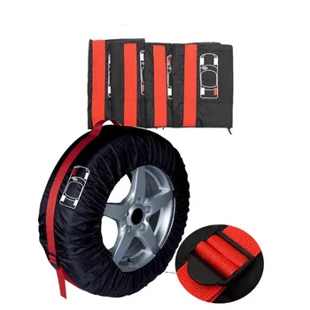 Защитно покритие за автомобилни резервни гуми, 1 бр. и 4 бр., чанта за съхранение на автомобилни резервни гуми, резервни части за автомобилни гуми, прахоустойчив