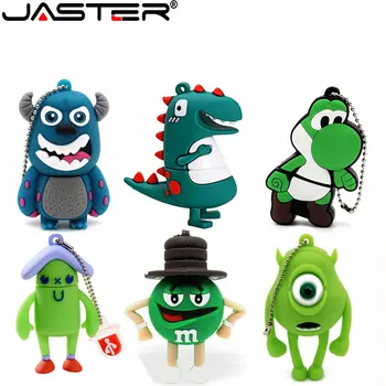 JASTER USB 2.0 Стик Подарък За Деца USB Флаш Памети 128 GB 64 GB Cartoony Флаш Памет 32 GB 16 GB Сладък Динозавър USB-Памет 8 GB 4 GB Забавен
