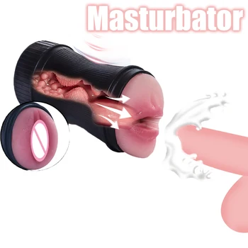 Мъжки чаша-самолет, мъжки мастурбатор, оральная вагинална мастурбация, меки истински вагинален джобни секс-играчки за котенце, мъжки свирка