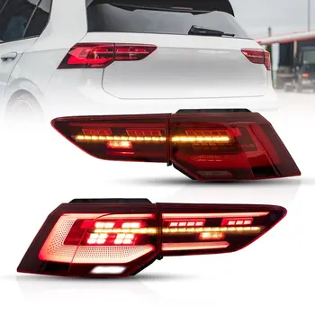 Led Задна Светлина За Volkswagen VW Golf 8 MK8 Gti 2020 2021 2022 2023 DRL Стил на Бягане Сигнал Спирачка Заден Ход на Паркинг Лифтинг на Лицето