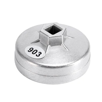 74 mm 14 канали Алуминиев маслен филтър гаечен ключ за облекчаване на гнездото инструмент 903 сребрист цвят за BMW Audi Benz
