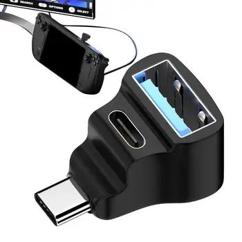 Удължител за USB Type C Правоъгълен USB Конвертор За OTG Компютърни Кабелни Адаптери За Смартфон, Видеокамера, Цифров Фотоапарат, Таблет