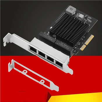 2,5 G PCI Express Netowrk Card от страна на Сървъра Четырехгигабитный Ethernet Адаптер 4 PCIe Порт RJ-45 Lan 10/100/1000/2500 Mbit/с Чип Realtek 8125b