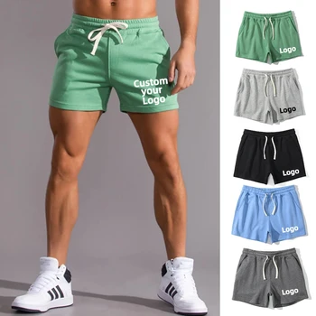 Летни плажни къси панталони с логото на DIY You, свободни мъжки спортни шорти за бягане, ежедневни панталони с завязками на преки штанинах по поръчка