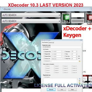 XDecoder 10.3 СИДДО Отстраняване Пълна версия с Активиран лиценз Keygen Неограничен брой потребителски клапани Dpf EGR Adblue DT-C ECU File X Decoder