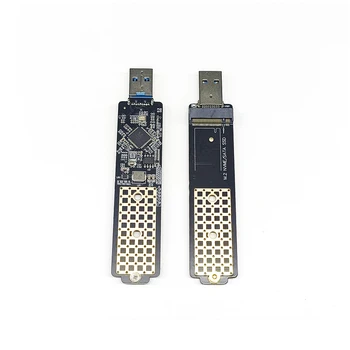 Двойна протокол M2 NVME/SATA SSD Адаптер M/B + M Ключът към USB 3,1 Странично RTL9210B Чип за 2242 2260 2280 М 2 PCIE NVME/NGFF SATA SSD