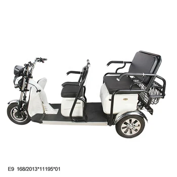 Най-популярните и сигурен тройна триколка семеен електрическа триколка ЕИО mobility за възрастни пътници, с одобрение на ЕИО
