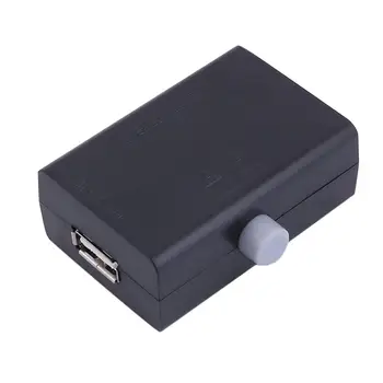 Горещо нов висококачествен USB Споделяне Share Switch Box hub 2 порта PC Компютър, скенер, принтер Ръчен компютър принтер скенер
