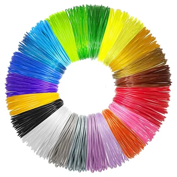 25 цвята за попълване на 3D-химикалки PLA за зъби с нажежаема жичка, 1,75 мм премиум-конци за 3D-принтер/3D химикалки, всеки цвят е 16 фута