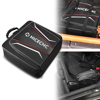 NICECNC за Can AM Маверик X3 2017-2021 (Черен) Чанта За съхранение Под Седалката, Водоустойчив Многофункционална Чанта За багаж с Голям Капацитет, Червена